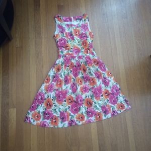 Rose print dress